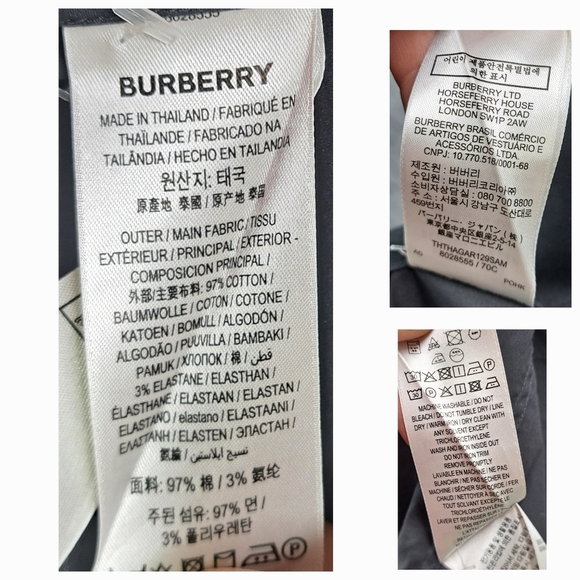 Burberry Men's Black Button Down Shirt TB Monogram Silver Buttons Size XS - Picture 4 of 16